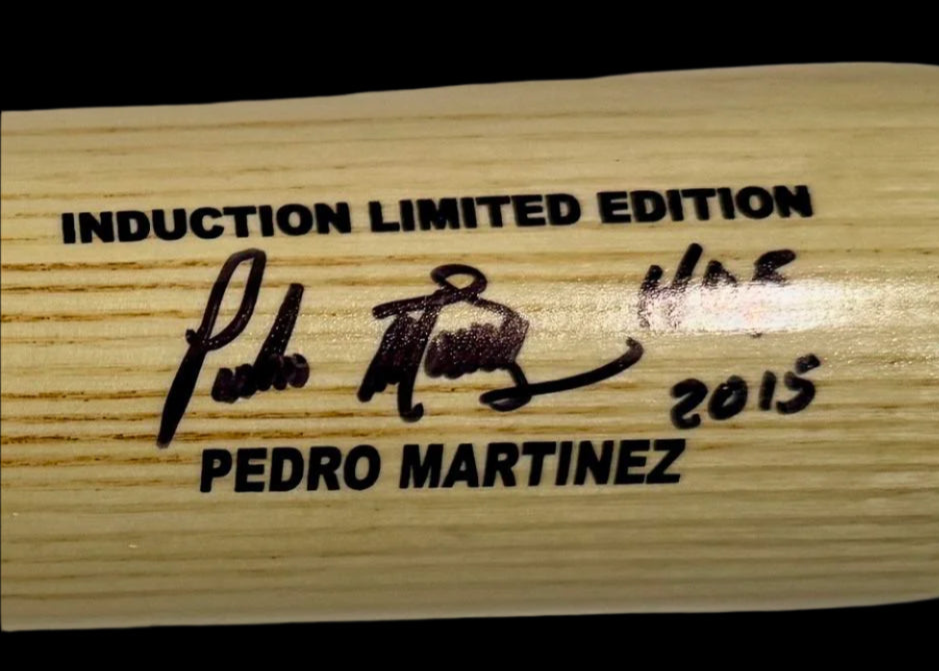 Pedro Martinez Autographed Limited Edition Blonde Canadian Baseball HOF Bat w/ Inscription (01)